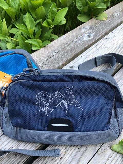 Bauchtasche dunkelblau-grau