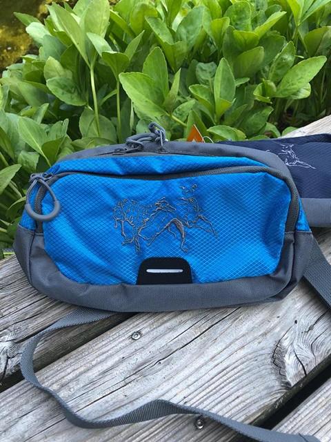 Bauchtasche türkis-grau