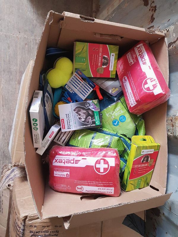 liebevoll gepacktes Spendenpaket