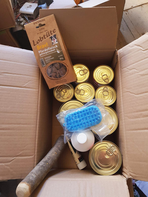 liebevoll gepacktes Spendenpaket